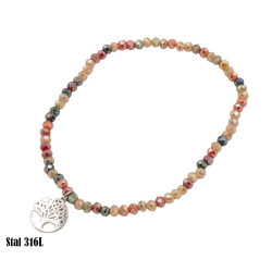 Bransoletka Merebilo Stal 316L [srebrne drzewko szczęścia] - MF31946-1